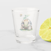 かわいい亀とビー ショットグラス (裏面)