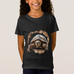 かわいい亀のアニメーション効果。 Tシャツ