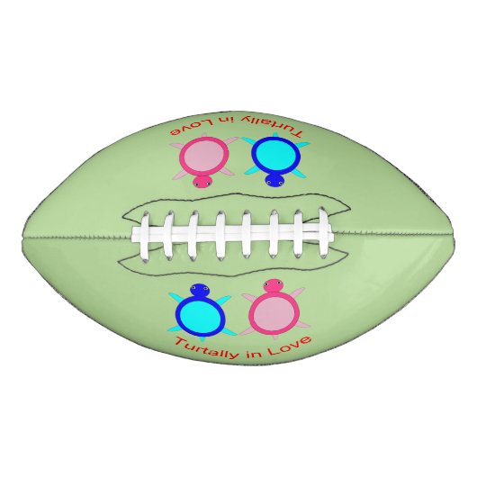かわいい亀のカップル アメリカンフットボール (正面)