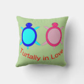 かわいい亀のカップル クッション (裏面)