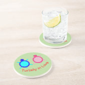 かわいい亀のカップル コースター (側面)