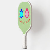かわいい亀のカップル ピックルボールラケット (左)