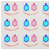 かわいい亀のカップル ファブリック (見本)