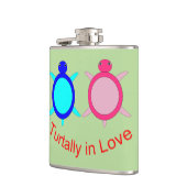 かわいい亀のカップル フラスク (左)