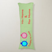 かわいい亀のカップル ボディピロー (正面縦)