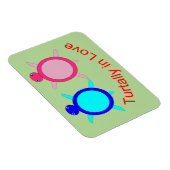 かわいい亀のカップル マグネット (右側)