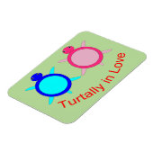 かわいい亀のカップル マグネット (左側)