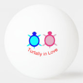 かわいい亀のカップル 卓球ボール (裏面)