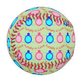 かわいい亀のカップル 野球ボール (正面左)