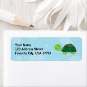 かわいい亀の住所 シール (インサイチュ)