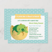 かわいい亀の卵ベビーシャワー招待状 招待状 (正面/裏面)