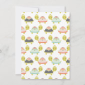 かわいい亀の子のベビーシャワー招待状 招待状 (裏面)