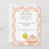 かわいい亀の子のベビーシャワー招待状 招待状 (正面)