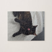 かわいい亀の子猫ベッドにパズル ジグソーパズル (横)