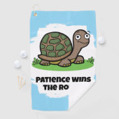 かわいい亀の忍耐が勝ち ゴルフタオル (インサイチュ)