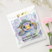 かわいい亀の泡1st.誕生日パーティー フェイバーバッグ (封をした状態)