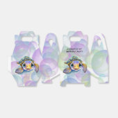 かわいい亀の泡1st.誕生日パーティー フェイバーボックス (折り畳みなし)