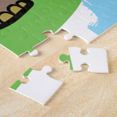 かわいい亀の漫画 ジグソーパズル (側面)