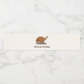 かわいい亀の誕生日パーティー ペットボトルラベル (シングルラベル)