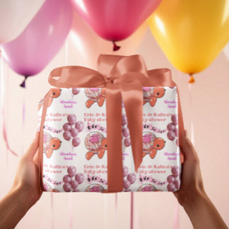 かわいい亀の赤ちゃんシャワーパーソナライズされた ラッピングペーパー