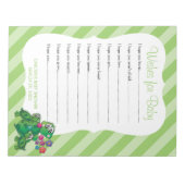 かわいい亀の赤ちゃんシャワー – ウィッシュ ノートパッド (正面)