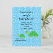 かわいい亀の赤ちゃんシャワー 招待状 (スタンド正面)