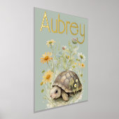 かわいい亀のWiTh名 箔ポスター (レイダウン)