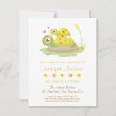 かわいい亀カラフルのベビーシャワー招待状 招待状 (正面)