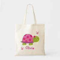かわいい亀パーソナライズされたバッグトートfor Girl