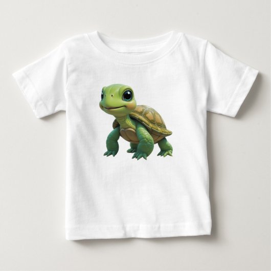 かわいい亀 ベビーTシャツ (正面)