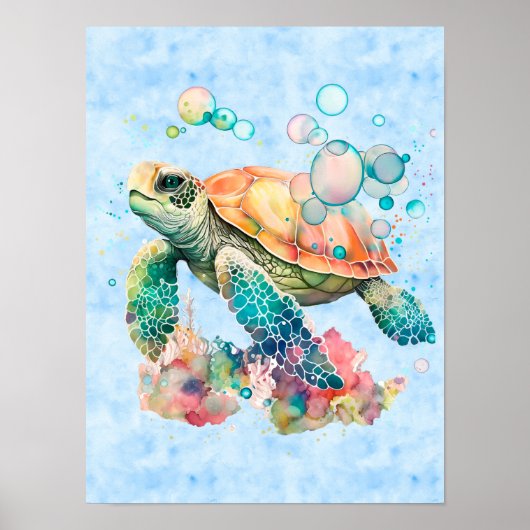 かわいい亀 ポスター (正面)