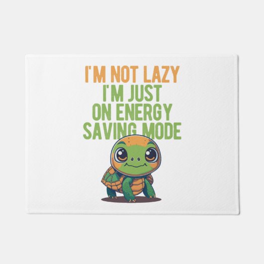 かわいい亀、怠惰な亀、エネルギーのモード救で ドアマット (正面)