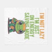 かわいい亀、怠惰な亀、エネルギーのモード救で フリースブランケット (正面(横))