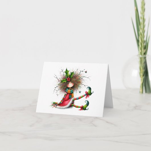 かわいい予測できなあいさつカード サンキューカード (正面)