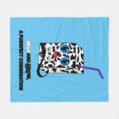 かわいい予測できなと：ミルク猫イラストレーション フリースブランケット (正面(横))