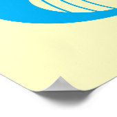 かわいい予測できなカラフルの鳥のポスター ポスター (角)