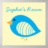 かわいい予測できなカラフルの鳥のポスター ポスター (正面)