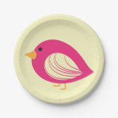 かわいい予測できなカラフル鳥紙プレート ペーパープレート (正面)