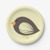 かわいい予測できなカラフル鳥紙プレート ペーパープレート (正面)