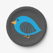 かわいい予測できなカラフル鳥紙プレート ペーパープレート (正面)