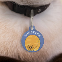 かわいい予測できなファットオレンジ猫ブルーパーソナライズされた