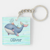 かわいい予測できな小さなクジラ キーホルダー (裏面)