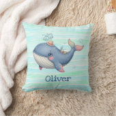 かわいい予測できな小さなクジラ クッション (ブランケット)