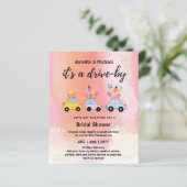 かわいい予算のドライブバイブライダルシャワー招待状 (スタンド正面)