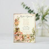 かわいい予算エレガント結婚式招待状。 インビテーションポストカード (スタンド正面)