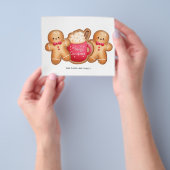 かわいい予算クリスマスジンジャーブレッドココアカード チラシ (手)