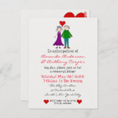 かわいい予算リハーサルディナー招待状 ポストカード (正面/裏面)