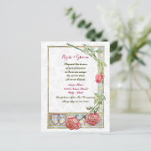 かわいい予算結婚式招待状、 インビテーションポストカード (スタンド正面)