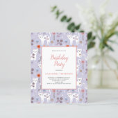 かわいい予算誕生日猫パターン招待状 (スタンド正面)