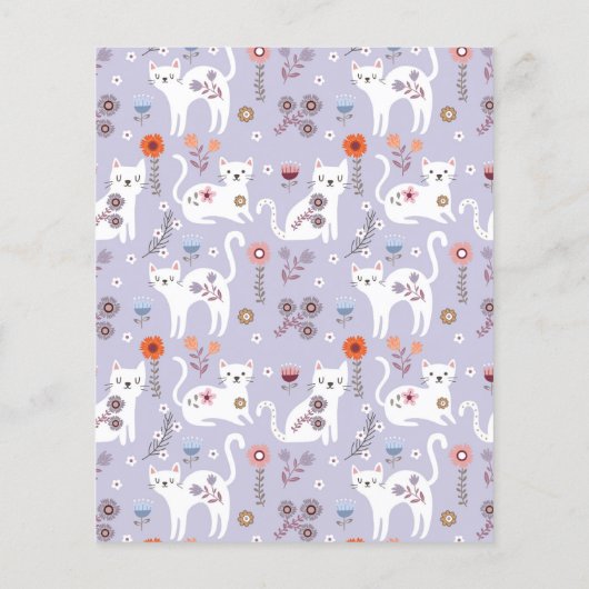 かわいい予算誕生日猫パターン招待状 (裏面)